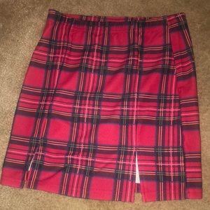Cute plaid multi color soft mini skirt